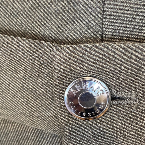 Armani Collezioni Wool Blend Brown Tan Trousers Pants Luxury Designer Minimalist - Picture 3 of 16